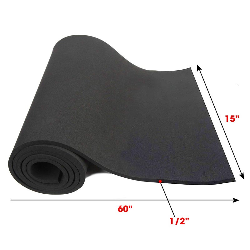 Dualplex Neoprene Sponge Foam Rubber Sheet 15x60 Inches x 1/2" Thick, Perfect Cosplay Roll Padding, DIY Project Sheet - Easy Cut Non-Adhesive Multi-Function Soundproof Rubber Foam - Image 3